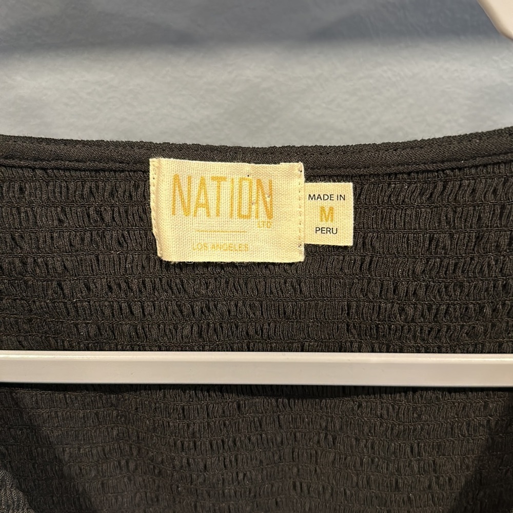 Nation LTD Della Smocked Combo Top Size M EUC - Picture 4 of 5